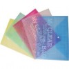 Plastic Document Bags with Button F4 Clear