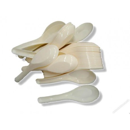 Chinese Plastic Spoon 24's White