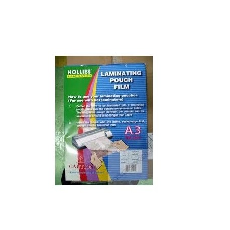 Hollies Laminating Film A3 303mmx426mm 80mic 100Sheets