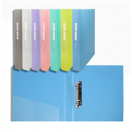 Data Bank EM647 二孔磨砂透明活頁文件夾 A4 1.5吋 38亳米 透明,紫色,綠色,藍色,黃色,粉紅色