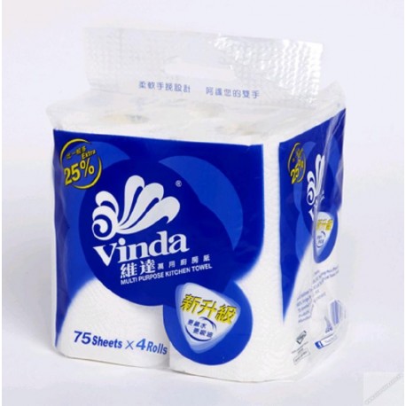 Vinda Multi Purpose Kitchen Towel 9" 4Rolls