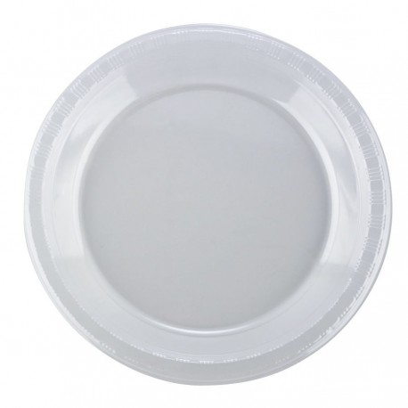 Plastic Plate 9" 600's White