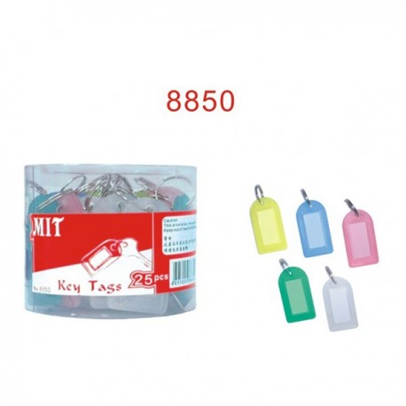 MIT 8850 Key Tab Assorted Colors 25's