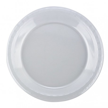 Plastic Plate 7" 600's White