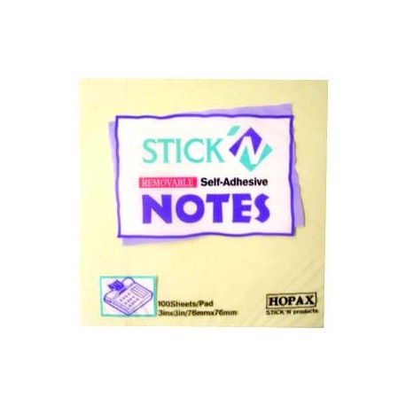 Stick-N 21007 Note 3"x3" Yellow