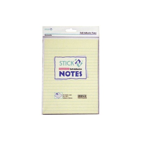 Stick-N 21038 Note Lined 6"x8" Yellow