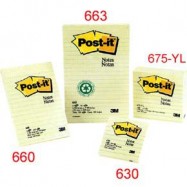 3M Post-it 675 Note Lined 4"x4" Yellow