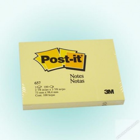 3M Post-it 657 Note 3"x4" Yellow