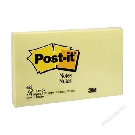 3M Post-it 655 Note 3"x5" Yellow