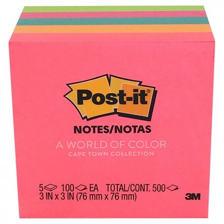 3M Post-it 654-5PK Note 3"x3" 5Pads