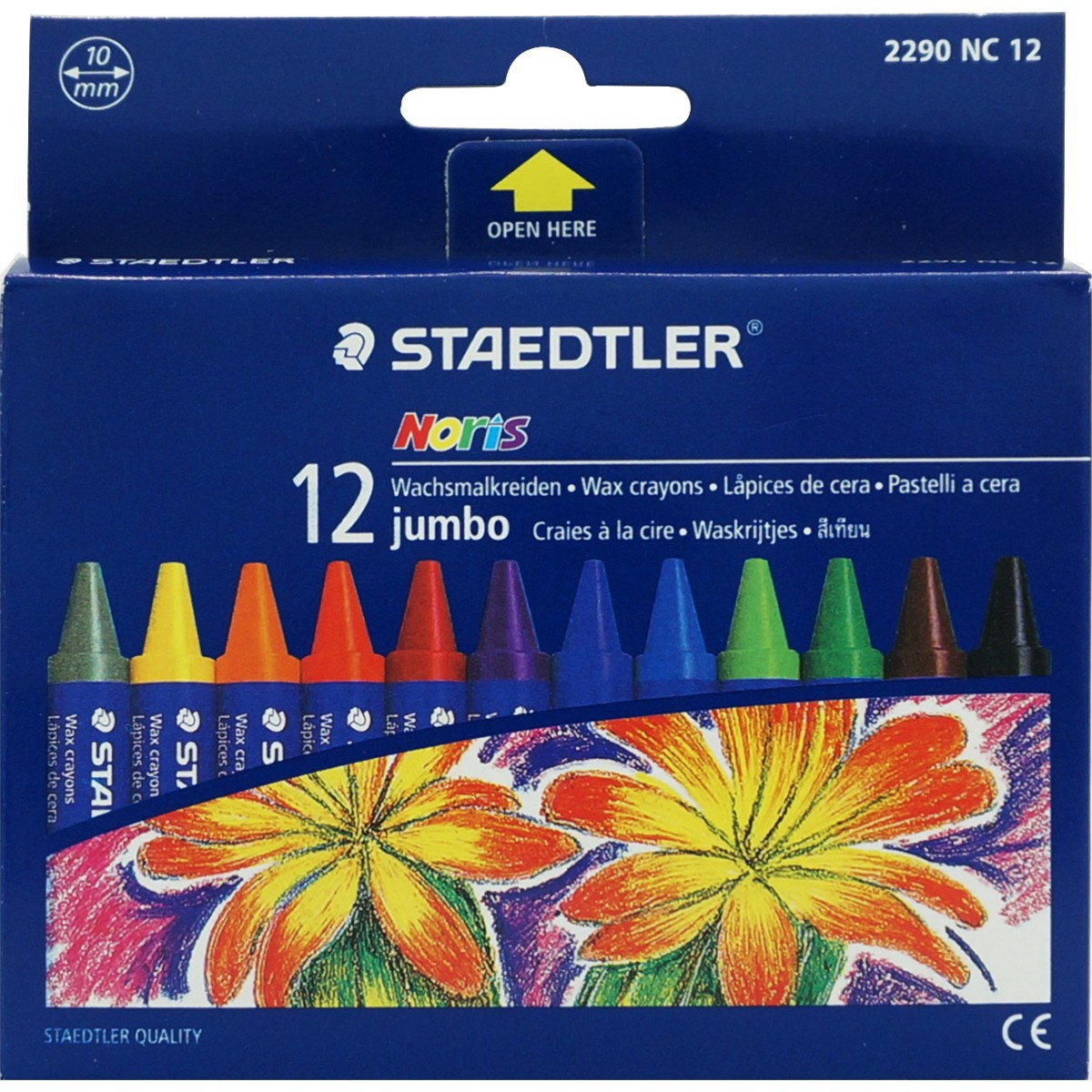 Pack of 8 Staedtler 229 NC8 Noris Club Jumbo Wax Crayon