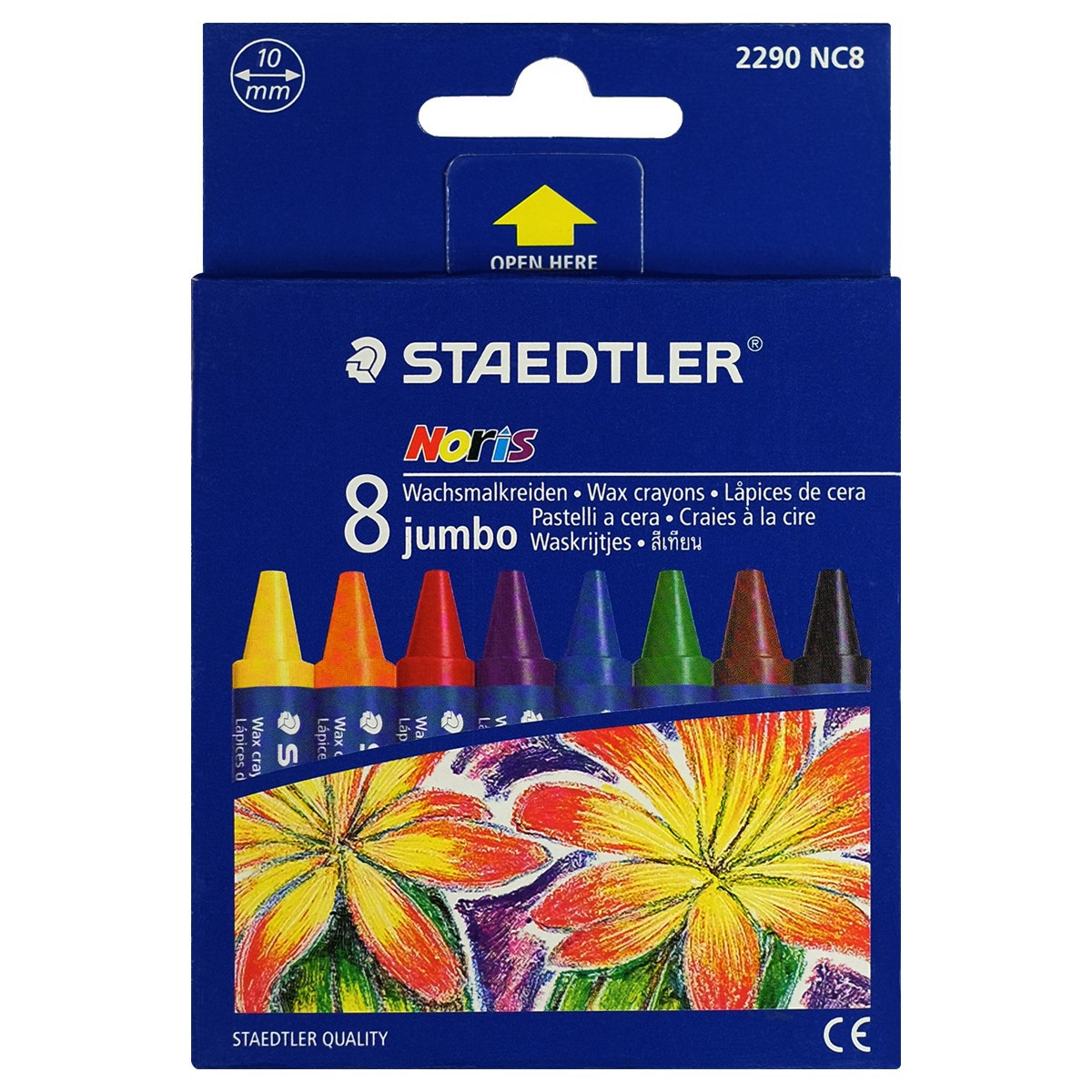 Pack of 8 Staedtler 229 NC8 Noris Club Jumbo Wax Crayon