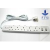 FYM S354USBH Individual Switches Extension Socket 13Ax5+4USB
