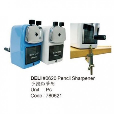 Deli 0621 Manual Pencil Sharpener Assorted Colors