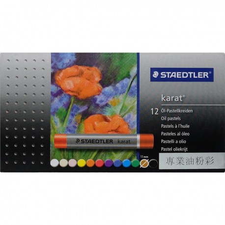Staedtler karat® 2420 Oil Pastels 12-Color Paper Packing