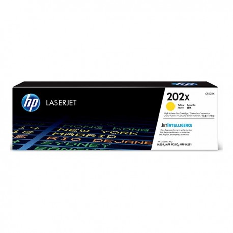 HP CF502X 202X Yellow LaserJet Toner Cartridge