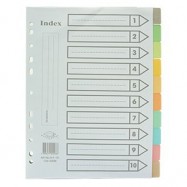 Mortar Board Paper Color Index Divider A4 10Tabs