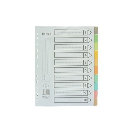 Mortar Board Paper Color Index Divider A4 10Tabs