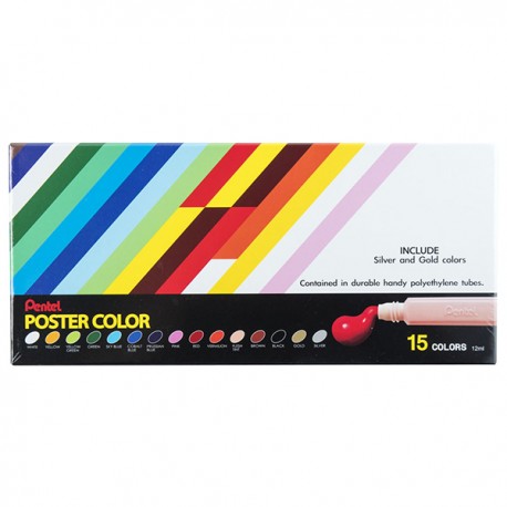 Pentel Poster Colors 15-Color