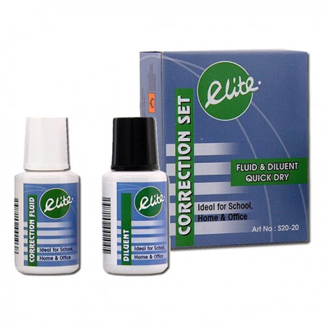 Elite Correction Fluid w/Thinner Set 20ml