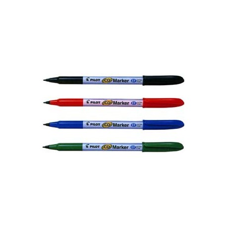 Pilot SCA-EFCD Super Color CD Marker Bullet Black/Blue/Red/Green