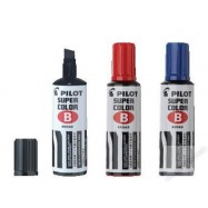 Pilot SC-BM Super Color Permanent Marker Short Chisel Black/Blue/Red
