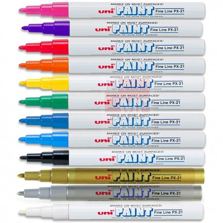 Uni PX-21 Paint Marker Black/Blue/Red/Green/Orange/Golden/Silver/White