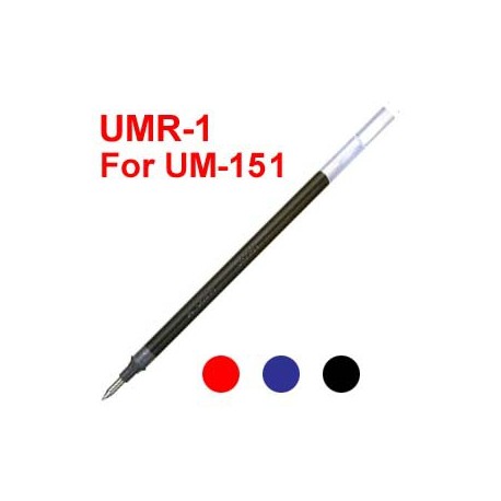 Uni UMR-1 Gel Pen Refill For UM-151 Black/Blue/Red