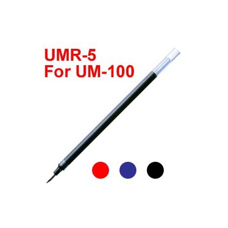 Uni UMR-5 Gel Pen Refill For UM-100 Black/Blue/Red
