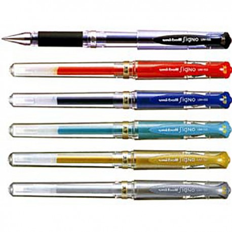 Uni UM-153 Signo Broad Waterproof Gel Pen 1mm Black/Blue/Red/Green/Golden/Silver