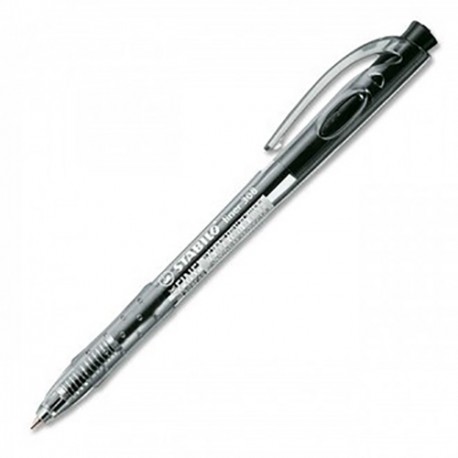 Stabilo 308F Retractable Ball Pen Fine Black/Blue/Red/Green