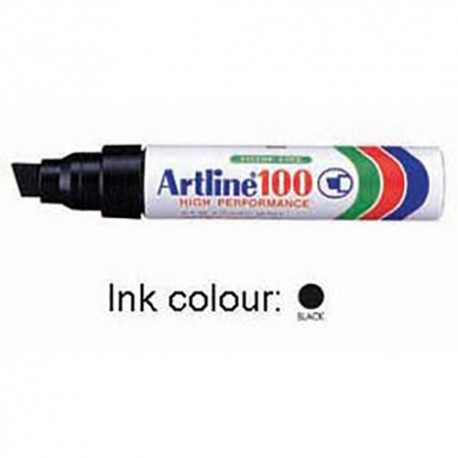 Artline 100 Permanent Marker Chisel Black/Blue/Red/Green