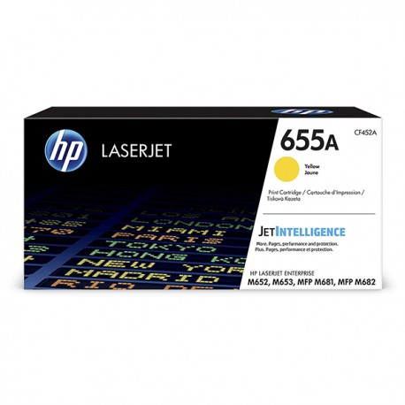 HP CF452A 655A Yellow Original LaserJet Toner Cartridge