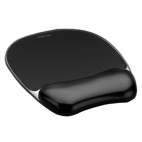 Fellowes 9112101 Crystal Mouse Pad /Wrist Rest Black